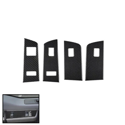 Pegatina auto de fibra de carbono elevada para panel de control de ventana para Ford F-650 11-13 Foto 1 de 4