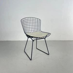 VINTAGE HARRY BERTOIA SCHWARZ PULVERBESCHICHTETER ESSZIMMERSTUHL MIDCENTURY #4311 - Bild 1 von 10