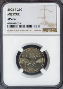 2003-P Missouri Quarter NGC MS66 Qualità - Foto 1 di 2