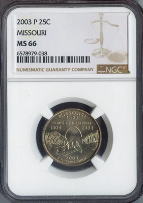 2003-P Missouri Quarter NGC MS66 Quality - Image 1 of 2