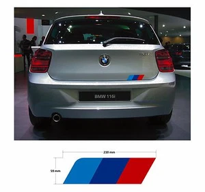 M Colour Rear Stripe - for BMW Car decal graphic F20 F21 E82 F40 E87 1 Series - Picture 1 of 1