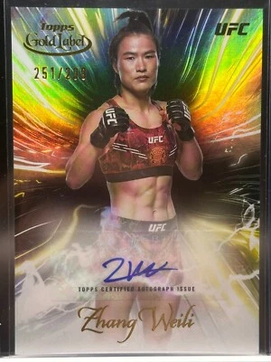 2024 Topps Gold Label UFC Zhang Weili /299 Surging Signatures Auto #SGS-ZWE - Image 1 of 2