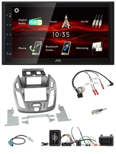 JVC USB Bluetooth Lenkrad DAB 2DIN Autoradio für Ford Transit Connect 13-18 Disp - Bild 1 von 11