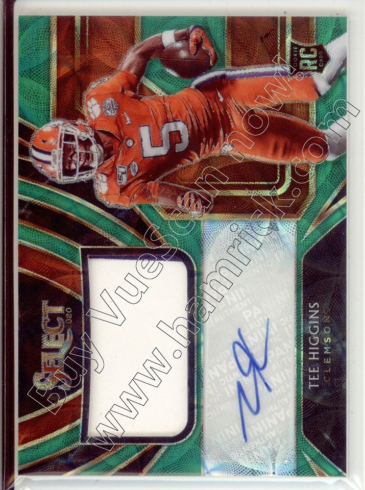 tee higgins rc rookie draft auto jersey patch clemson tigers college 2C #/25 20 - Image 1 of 1