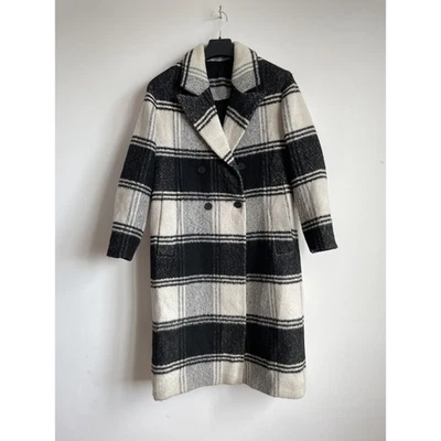 Allsaints Womens Lottie Check Double Breasted Coat Size UK 12/ US 8/ EUR 40 - Image 1 of 4