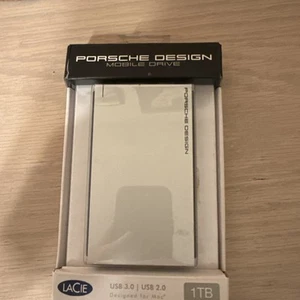 LaCie PORSCHE DESIGN Mobile Hard Drive P'9223 1TB USB 3.0 2.0 External HDD Mac, - Afbeelding 1 van 7