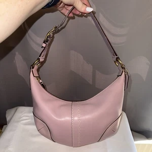 Coach Flieder Lila Genäht Soho Y2K Weich Leder Halbmond Schultertasche Handtasche - Bild 1 von 15