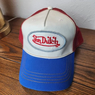 Gorra Von Dutch Patch Trucker Malla Snapback Logo Bordado Y2K De Colección Nueva sin Etiquetas Foto 1 de 4