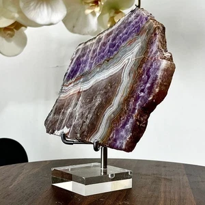 467G Amatista Natural Ágata Cristal Corte a Mano Pieza Muestra Curación - Imagen 1 de 13