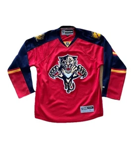 Vintage Logo Reebok Jersey NHL Florida Panthers Home Red Size Large Stanley Cup - Picture 1 of 11