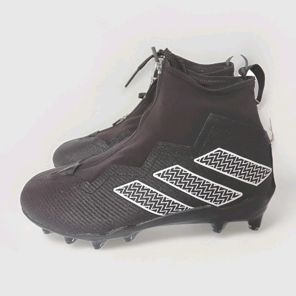 SIZE 12 ADIDAS NASTY FLY 2.0 FOOTBALL CLEATS BLACK METALLIC GV8309 MENS  - Image 1 of 4