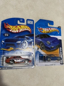 (2) Hot Wheels- 2012 HW 12 Porsche 911 GT2 Blue & 01 GT3 🔥 - Picture 1 of 6