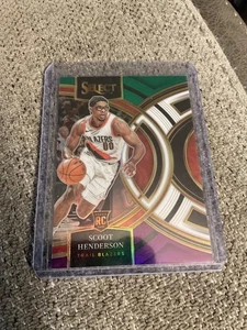 2024 Panini Select Scoot Henderson Premier green white purple - Picture 1 of 2