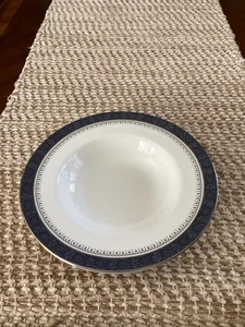 Royal Doulton Sherbrooke Wide Rimmed Soup Salad Bowl 8" Mint - Picture 1 of 3