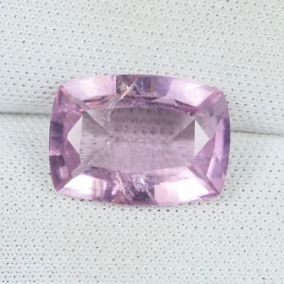 3.90 ct LUSTROUS BEST GRADE PINK NATURAL MORGANITE Cushion See Vdo 4145 DIS - Image 1 of 2