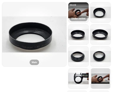 Lens Hood for Pentax Super Takumar 35mm F3.5 WideAngle Lens 33647 - Image 1 of 4