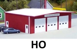 HO Scale - Fire Station Building. KIT by Pikestuff  Item #541-0192 - Picture 1 of 2