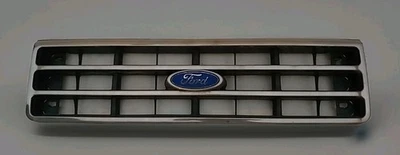 Ford Bronco F150 F250 F350 1987-1991 parrilla cromada - buen estado - usado OEM Foto 1 de 3