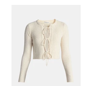 No Boundaries Damen Fliege gerippte Strickjacke Haferflocken meliert Größe L Neu mit Etikett - Bild 1 von 6