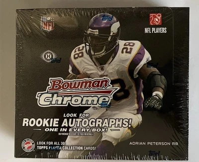 2008 Topps Bowman Chrome NFL Football Hobby Box - Image 1 of 4