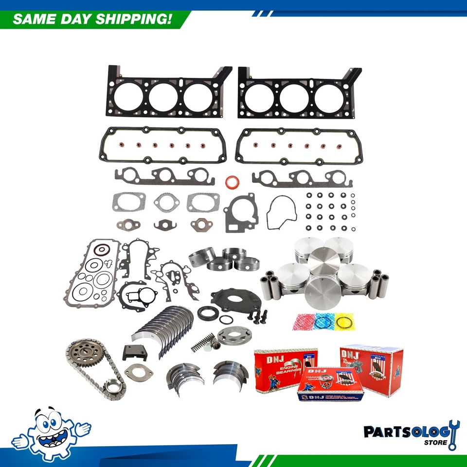 Kit de reconstrucción de motor maestro DNJ EK1137M para 01-03 Dodge Caravan 3,3 L V6 OHV 12v Foto 1 de 4