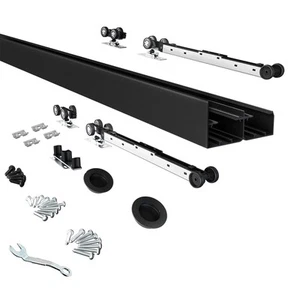 8FT/96 Heavy Duty Bypass Door Hardware with Soft Close Mechanism, Sturdy Clos... - Picture 1 of 8