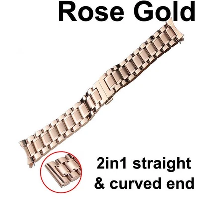 Correa de reloj de metal de acero inoxidable de 12-26 mm cierre sólido para Samsung curvado Foto 1 de 4