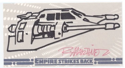 2010 Topps Star Wars ESB 3D Widevision Randy Martinez Snowspeeder Sketch Card - Image 1 of 2