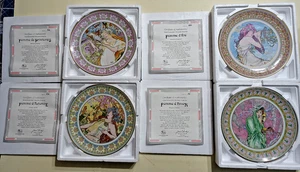 Alphonse Mucha - Frauen des Frühlings, Sommer, Herbst, Winter (4) Teller - Hutschenreuther - Bild 1 von 7