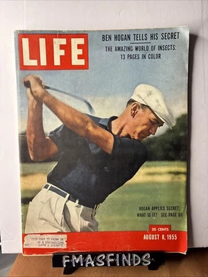 MD 1955 BEN HOGAN GOLF PGA August 8 LIFE MAGAZINE Vintage  - Image 1 of 2