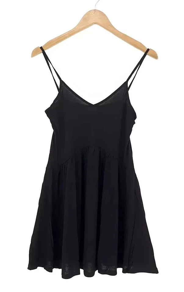 BEACH TIME Damen KLEID Trägerkleid Mini Strand schwarz Größe 36 38 40 NEU K118 - Bild 1 von 1