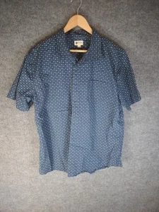 Haggar Clothing Button Down Shirt Men's Size XL Blue Motorcycles Short Sleeve - Picture 1 of 7