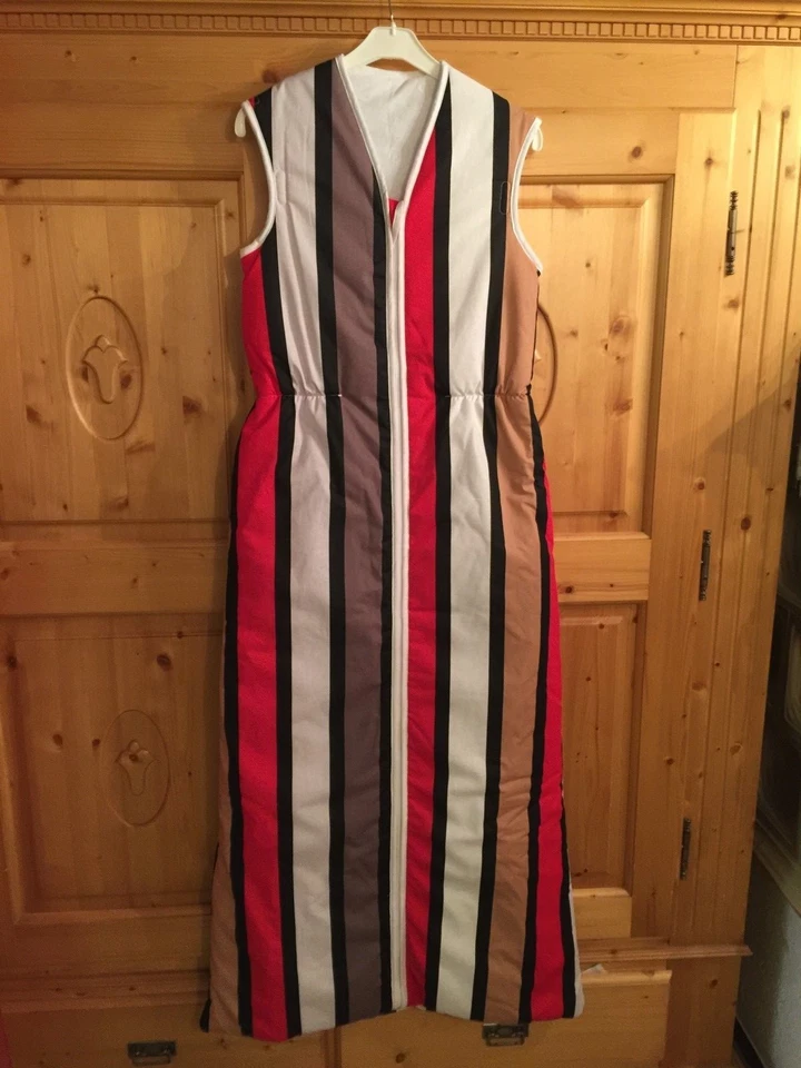 GESSLEIN Winter Schlafsack 150 cm NEU Streifen rot braun beige