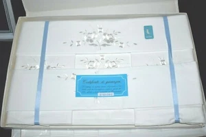 Lujo B. RICAMI Sábana Bordada Fundas de Almohada Toallas Mantel Servilletas Italia  - Imagen 1 de 12