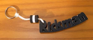 Rickman Word Letter Foam Black/White Key Ring Clearance - Picture 1 of 3