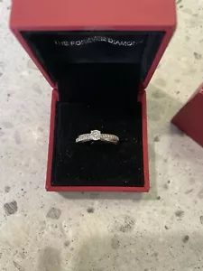 18ct white gold engagement diamond ring size o 0.32ct - Picture 1 of 6