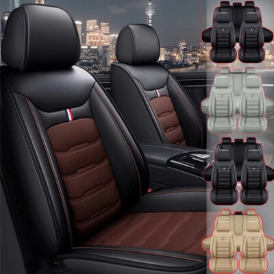 PU Leather Car Seat Cover Full Set For Chevy Silverado GMC 1500 2500 3500HD Foto 1 de 4