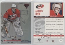 2001-02 Pacific Private Stock Titanium Red /94 Arturs Irbe #25