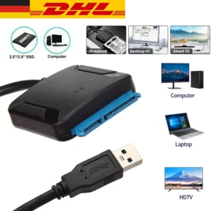 SATA auf zu USB 3.0 Adapter Kabel für 2.5 3.5 Zoll HDD SSD Festplatte Konverter - Bild 1 von 15