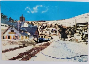 Puerto de Navacerrada España Vintage Postal Estaciones de Tren Pistas de Esquí - Imagen 1 de 2