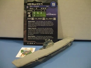 =Axis Allies War at Sea SURFACE ACTION USS Wasp (CV 7) 20/40 con tarjeta= - Imagen 1 de 1