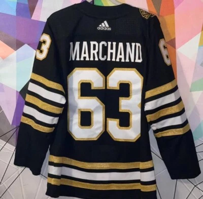 Camiseta Adidas Boston Bruins Centennial Negra Home Marchand Talla 46 Nueva con Etiquetas Foto 1 de 3