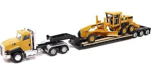 CAT Caterpillar CT660 Day Cab w/ Lowboy Trailer and CAT 163H Motor Grader 1/87 - Picture 1 of 4
