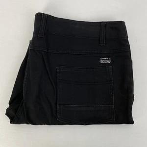 O’neill Mens Fade Black Bermuda Biker Distressed Shorts Size 33 GUC Discoloured - Picture 1 of 7
