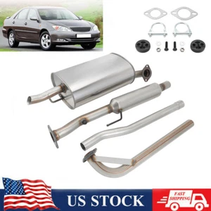Stainless Resonator Pipe Muffler Exhaust System Kit For Toyota Camry 2.2L 97-01 - Picture 1 of 12