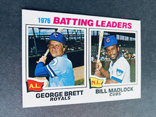 1977 Topps Baseball George Brett /Bill Madlock Card Batting Leaders Card #1