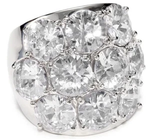 Andrew Hamilton Crawford "Sparkling" Sterlingsilber Hollywood Ring Größe 8.  K53 - Bild 1 von 2