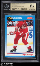 Nicklas Lidstrom RC BGS 9.5: 1991-92 Score Canadian Bilingual Rookie Card POP 8