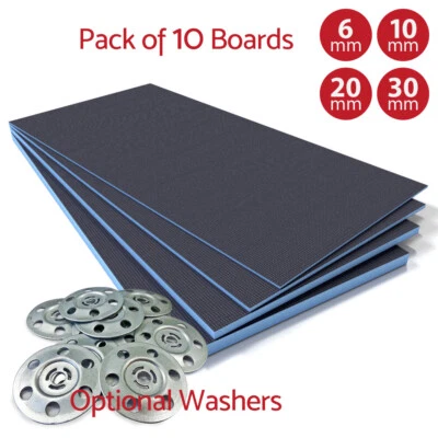 Tile Backer Cement Coated Insulation Board 10 Pack 1200x600mm  6-30mm Thick - Image 1 of 4