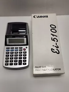 Canon Ei-5100 Palm Size Printing Calculator w/ Box & Manual - Picture 1 of 4